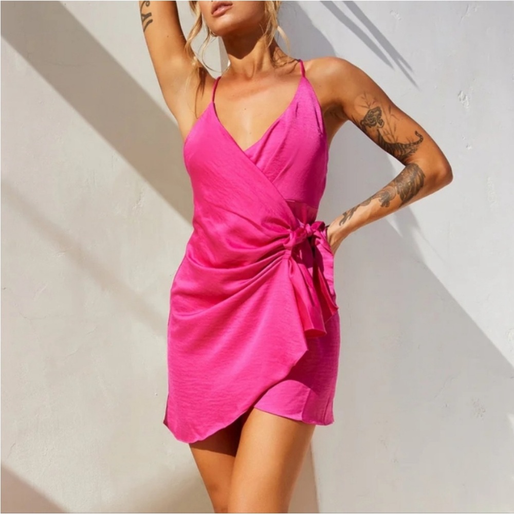 Elegant Pink Mini Dress